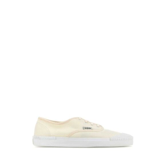Saint Laurent Men Ivory Canvas Wes Sneakers